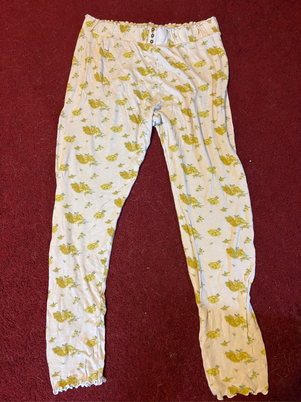 INTIMATELY FREE PEOPLE SZ XL RIBBED KNIT LOUNGE PAJAMA PANTS GUC
